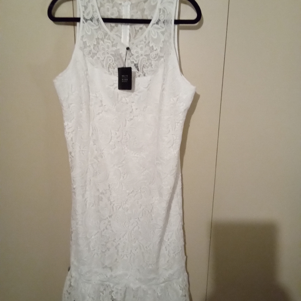 White House Black Market size 14 White Lace Dress NWT